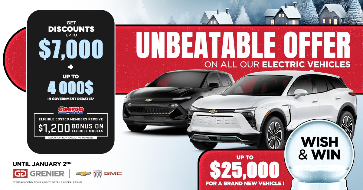 UNBEATABLE DEAL ON OUR ELECTRIC VEHICLES !