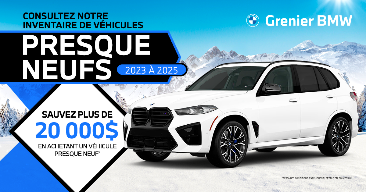 VÉHICULES PRESQUE NEUFS EN INVENTAIRE !