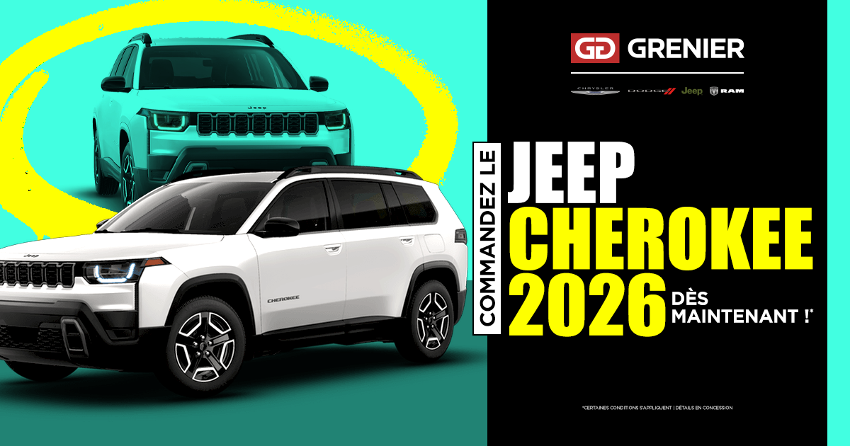COMMANDEZ LE JEEP CHEROKEE 2026 !