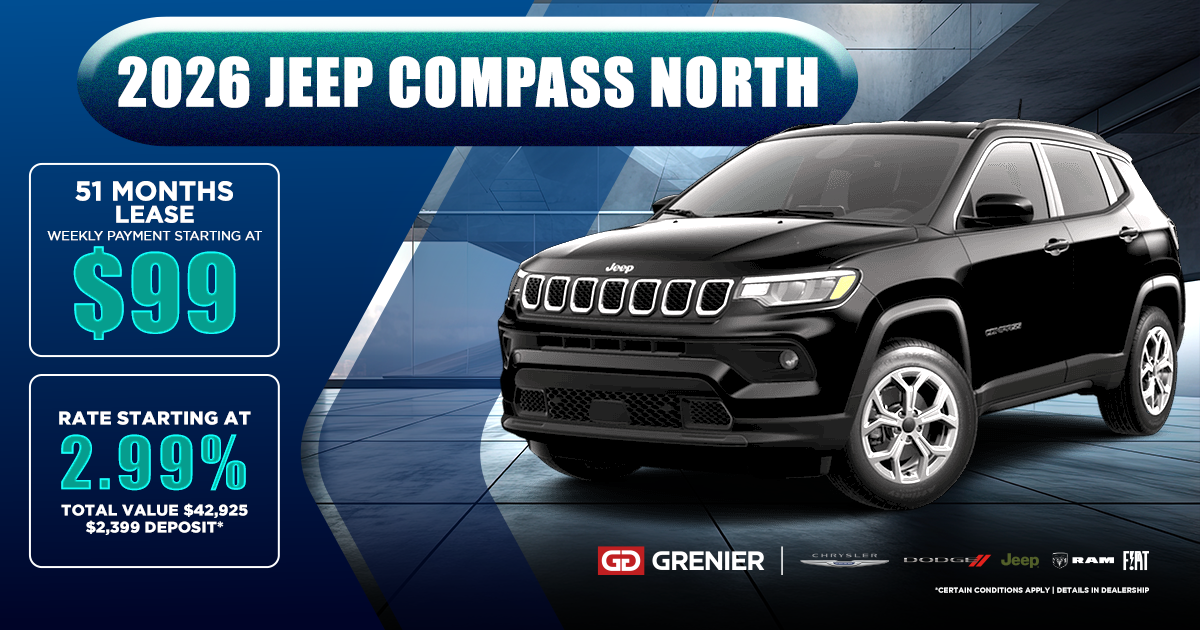 2026 JEEP COMPASS NORTH !