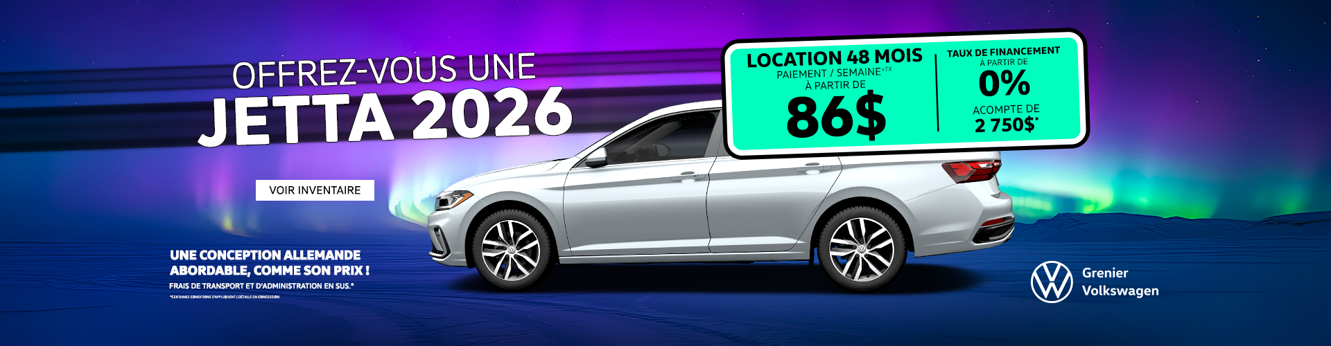 OFFREZ-VOUS UNE JETTA 2026 !