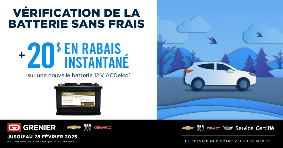 INSPECTION DE LA BATTERIE !