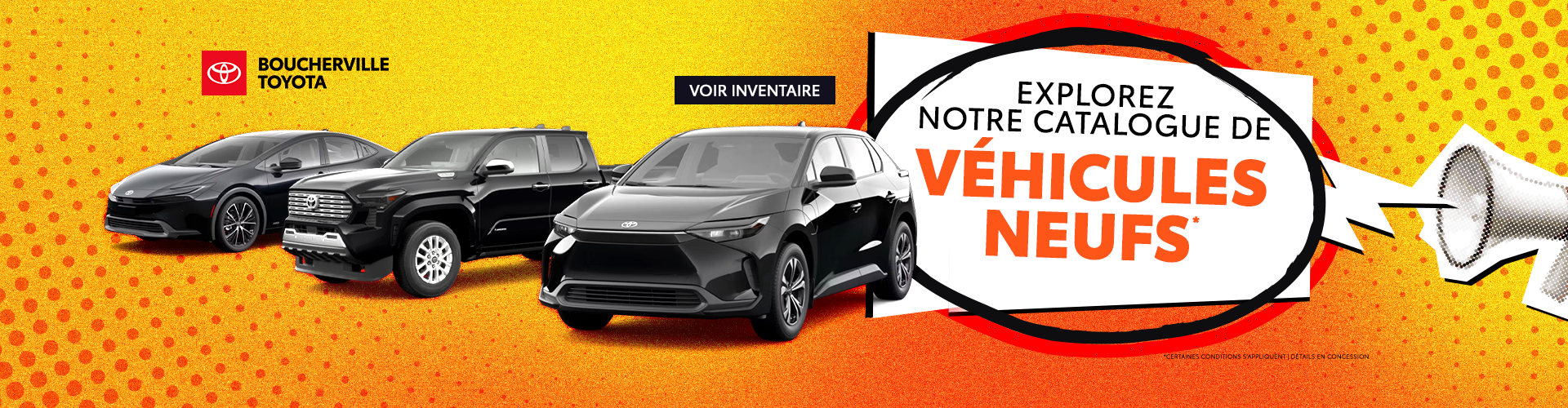 EXPLOREZ NOTRE CATALOGUE DE VÉHICULES NEUFS ! EXPLOREZ NOTRE CATALOGUE DE VÉHICULES NEUFS !