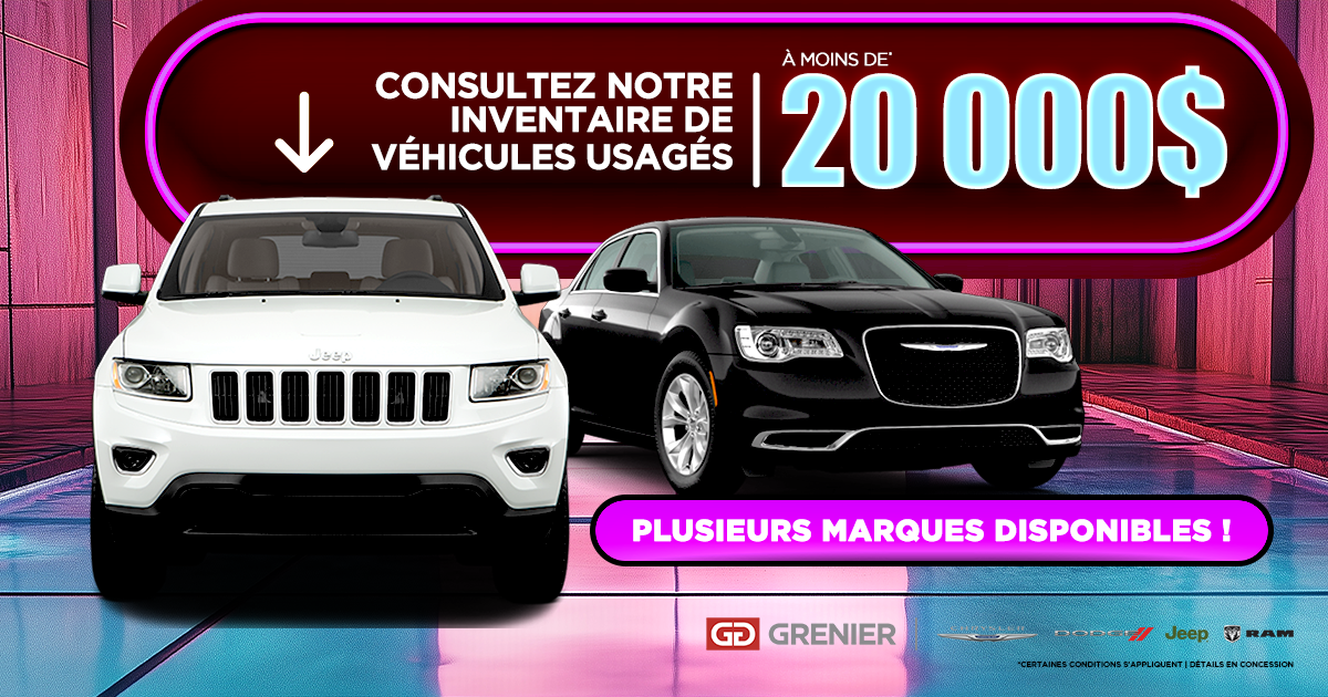 INVENTAIRE À MOINS DE 20 000$ !