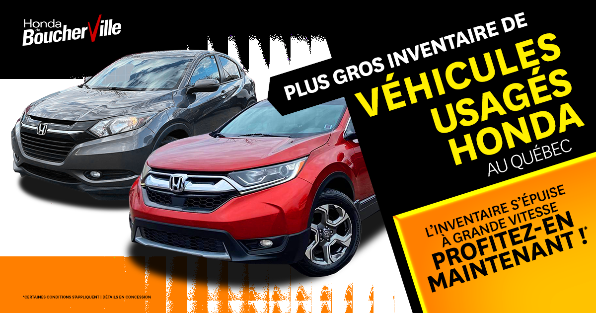PLUS GRAND INVENTAIRE DE VÉHICULES HONDA  USAGÉS !