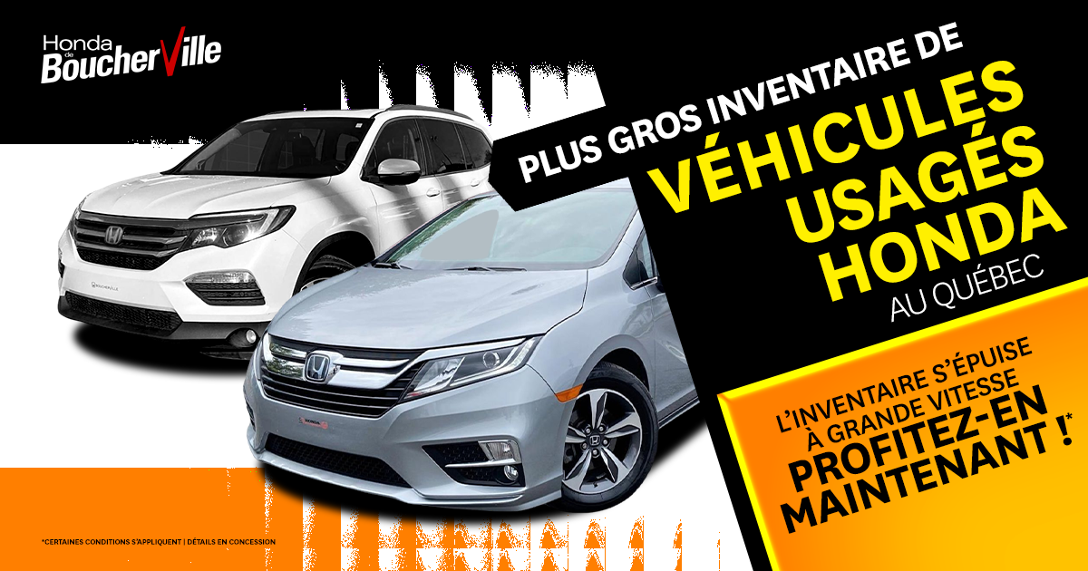 PLUS GRAND INVENTAIRE DE VÉHICULES HONDA  USAGÉS !