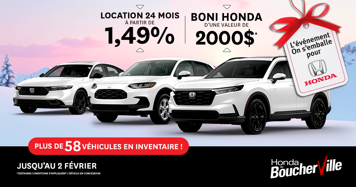 ON S'EMBALLE POUR HONDA !