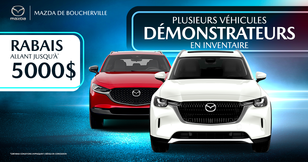 PLUSIEURS DÉMONSTRATEURS DISPONIBLES !