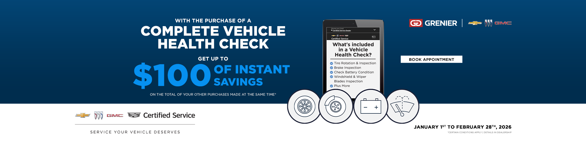 COMPLETE VEHICLE HEALTH CHECK !