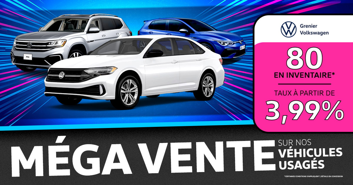 MÉGA VENTE SUR LES VÉHICULES USAGÉS !