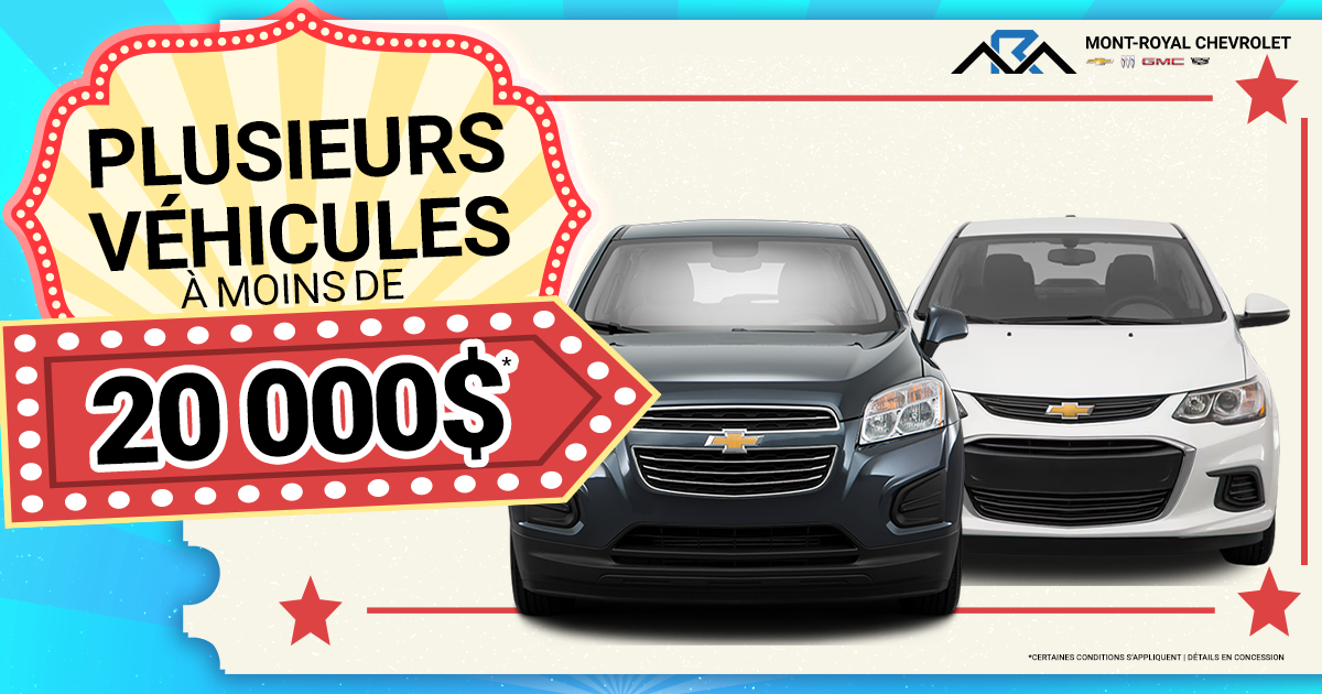 INVENTAIRE À MOINS DE 20 000$