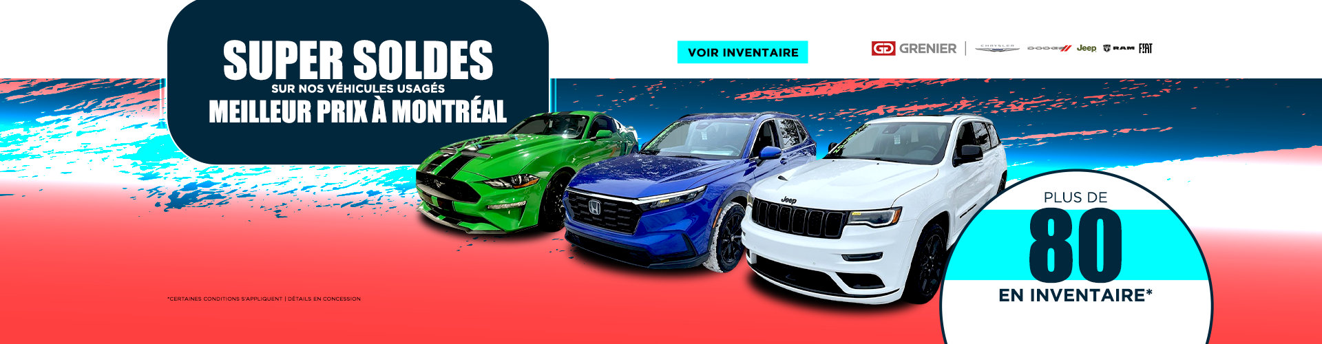 SUPER SOLDES SUR NOS VÉHICULES USAGÉS !