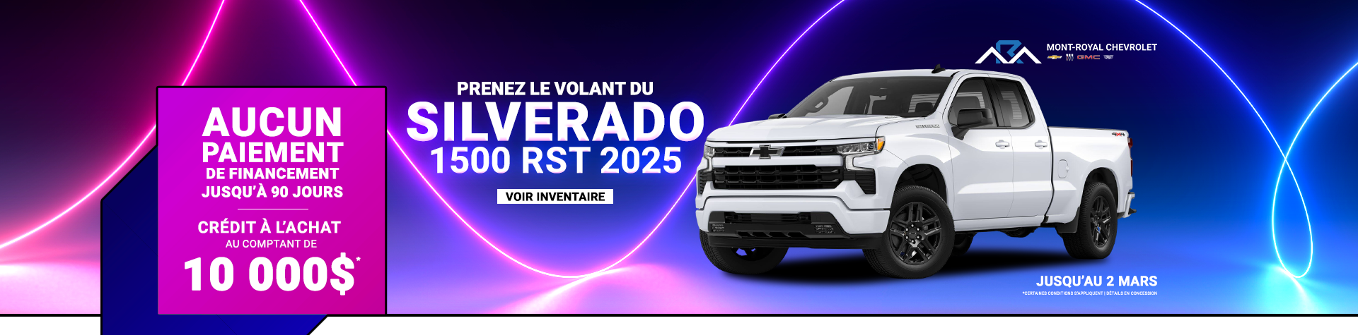 PRENEZ LE VOLANT DU SILVERADO 1500 RST 2025 !
