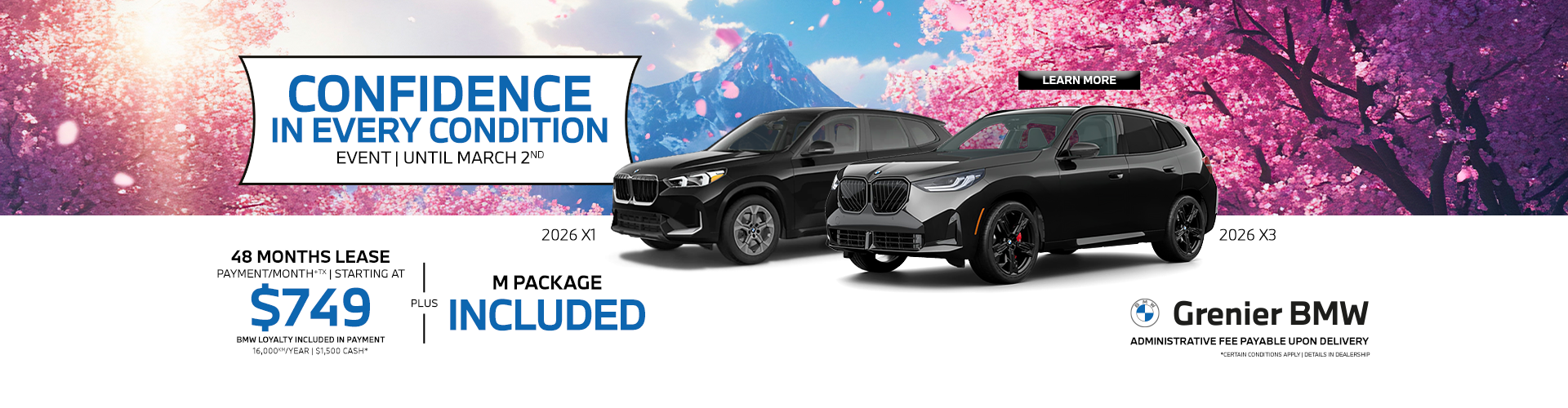 CONFIDENCE IN EVERY CONDITION EVENT ! CONFIDENCE IN EVERY CONDITION EVENT !