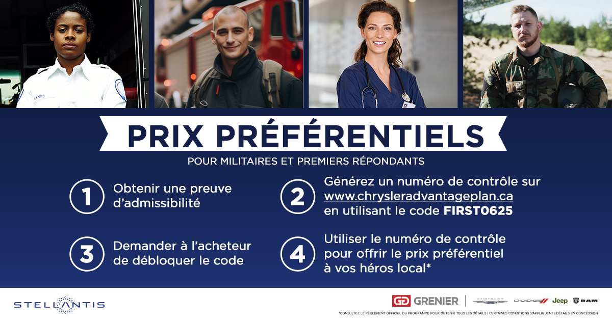 PRIX PRÉFÉRENTIELS POUR NOS HÉROS LOCAUX !