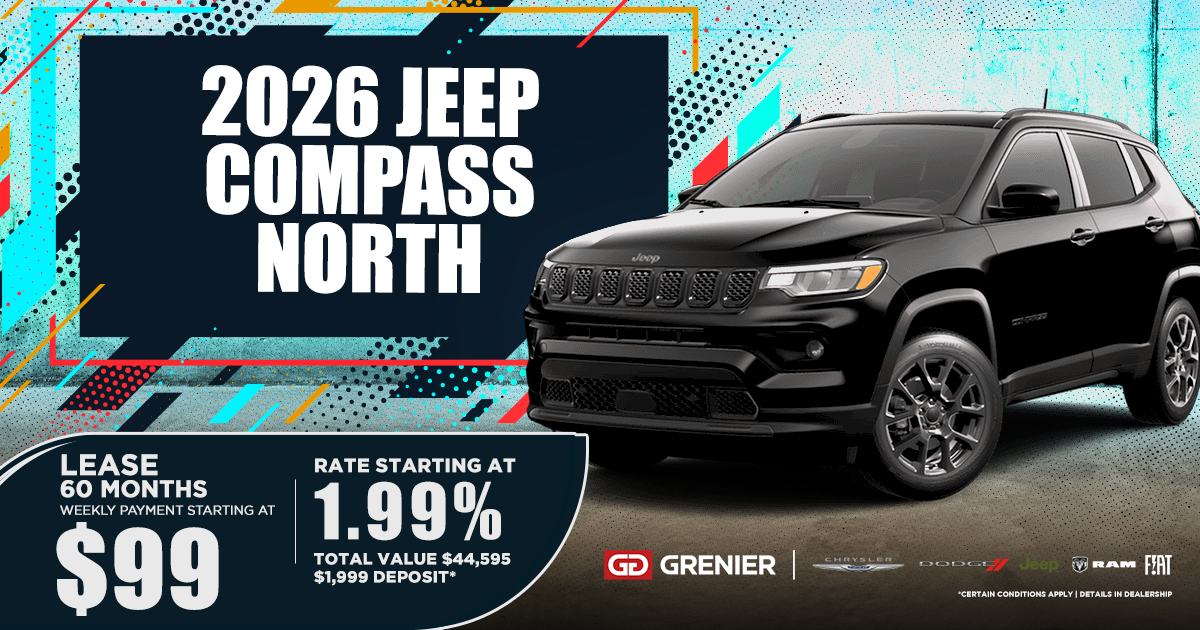 2026 JEEP COMPASS NORTH !