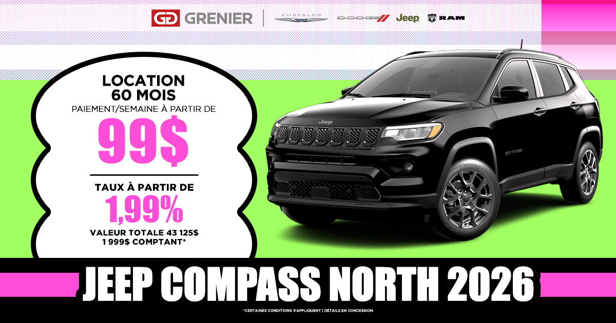 JEEP COMPASS NORTH 2026 !
