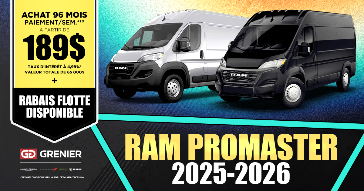 RAM PROMASTER 2025-2026 !