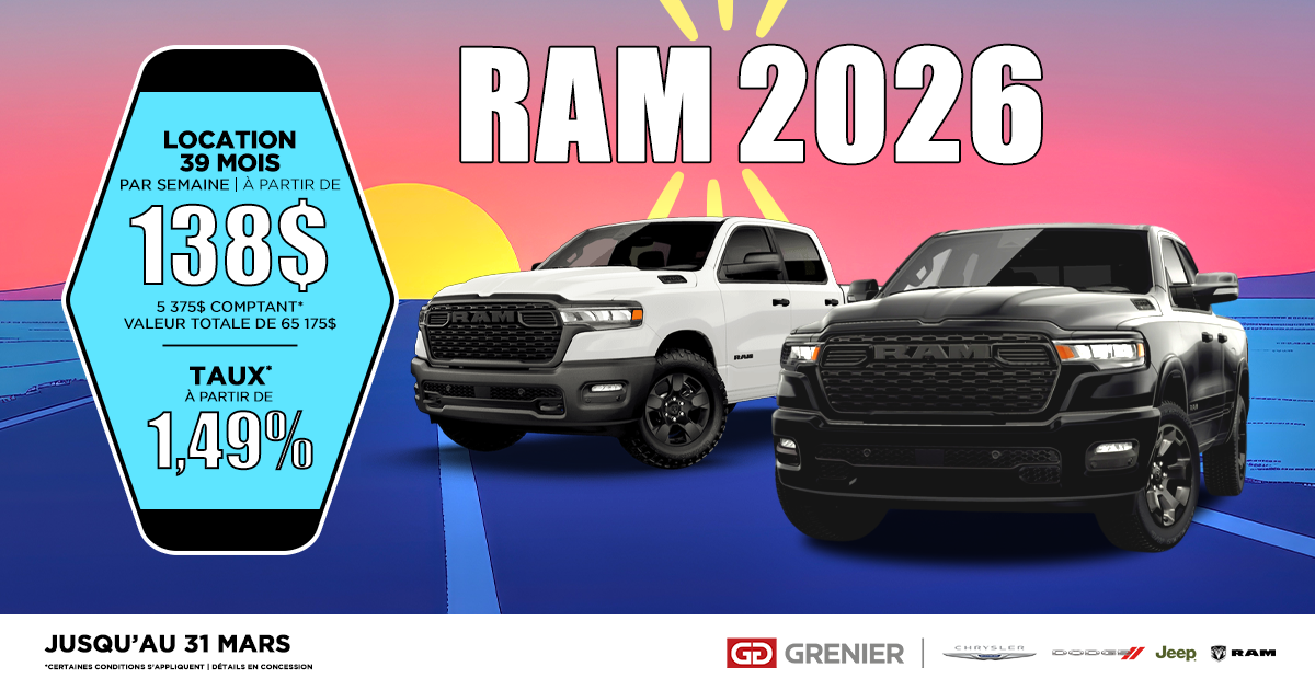 DÉCOUVREZ NOS RAM 2026 !