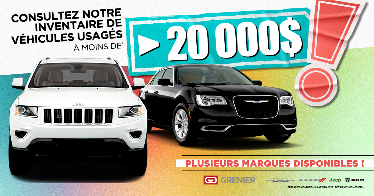 INVENTAIRE À MOINS DE 20 000$ !