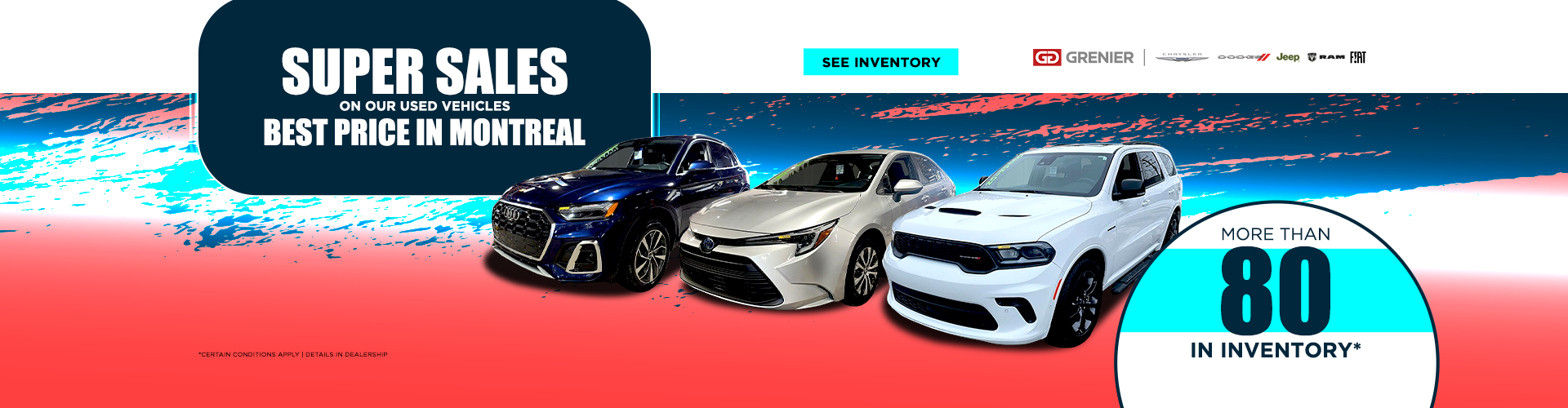 SUPER SALES ON OUR USED VEHICLES ! SUPER SALES ON OUR USED VEHICLES !