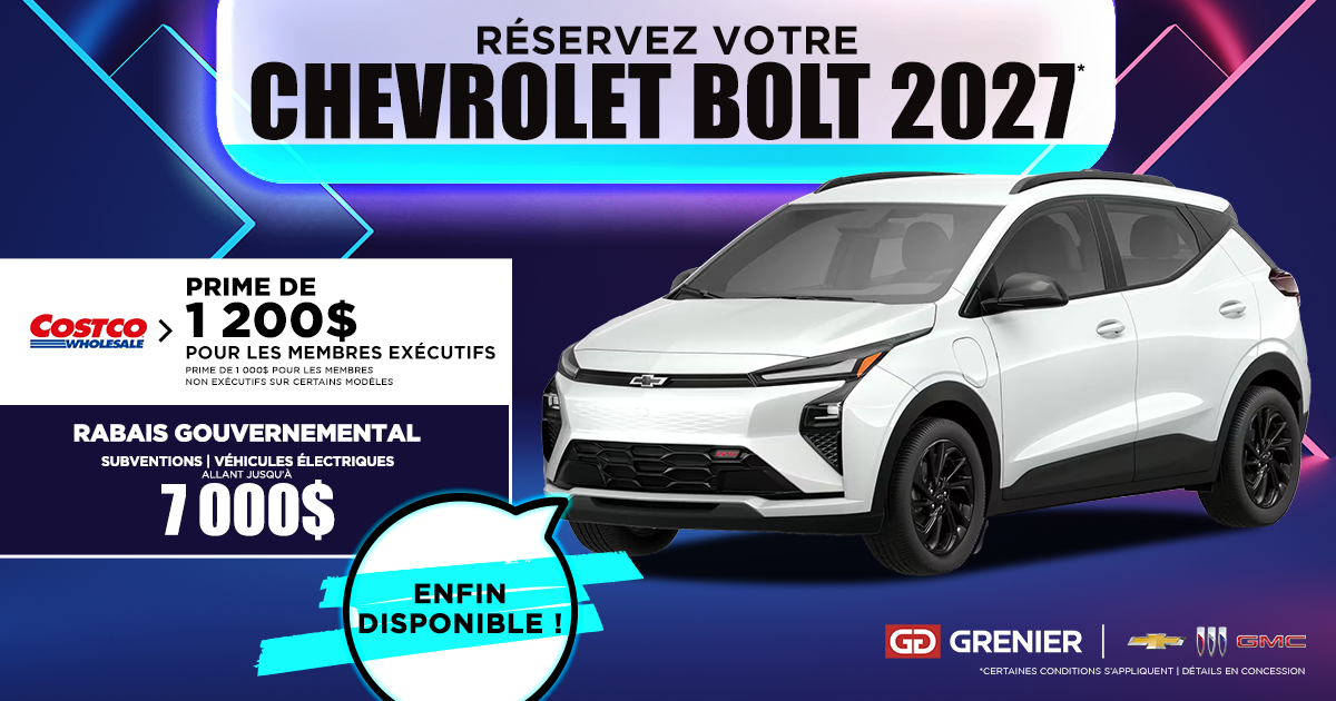 RÉSERVEZ VOTRE BOLT 2027 !