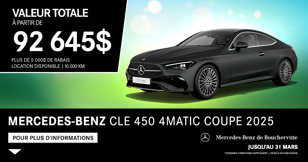 CLE 450 4MATIC COUPE 2025 !