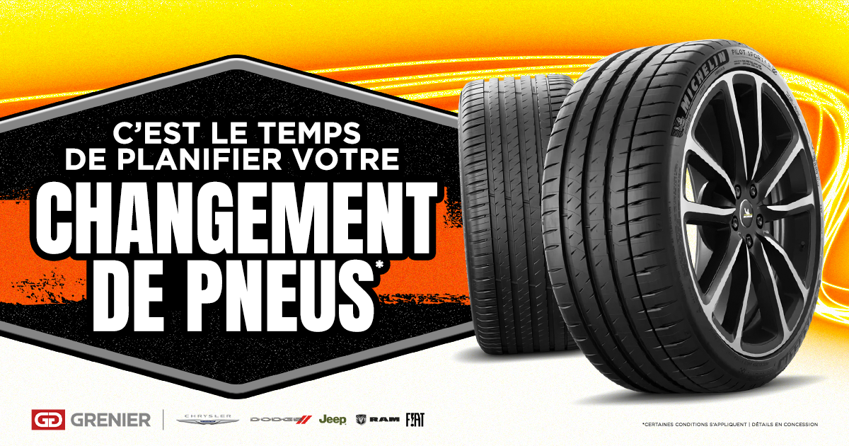 C'EST LE TEMPS DE PLANIFIER VOTRE CHANGEMENT DE PNEUS !