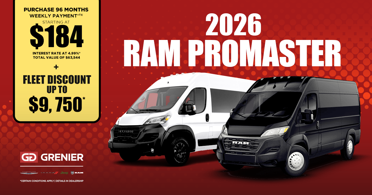 2026 RAM PROMASTER !