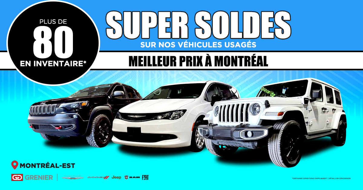SUPER SOLDES SUR NOS VÉHICULES USAGÉS !