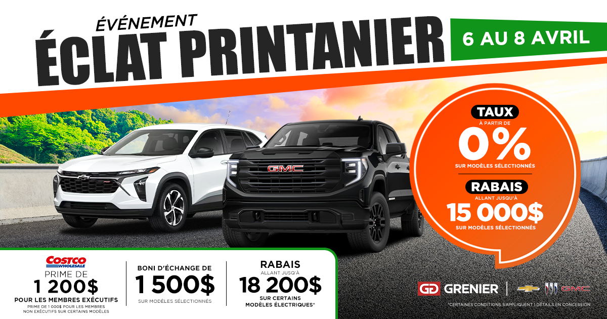 ÉVÉNEMENT ÉCLAT PRINTANIER !