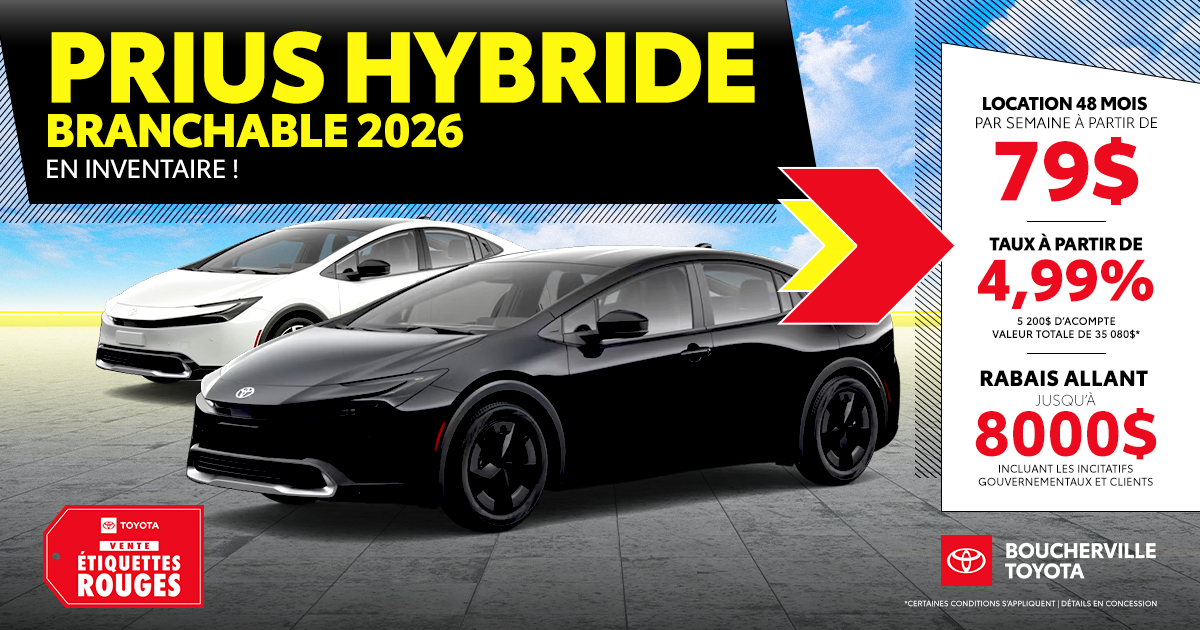 PRIUS HYBRIDE BRANCHABLE 2026 !