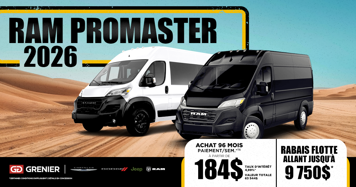 RAM PROMASTER 2026 !
