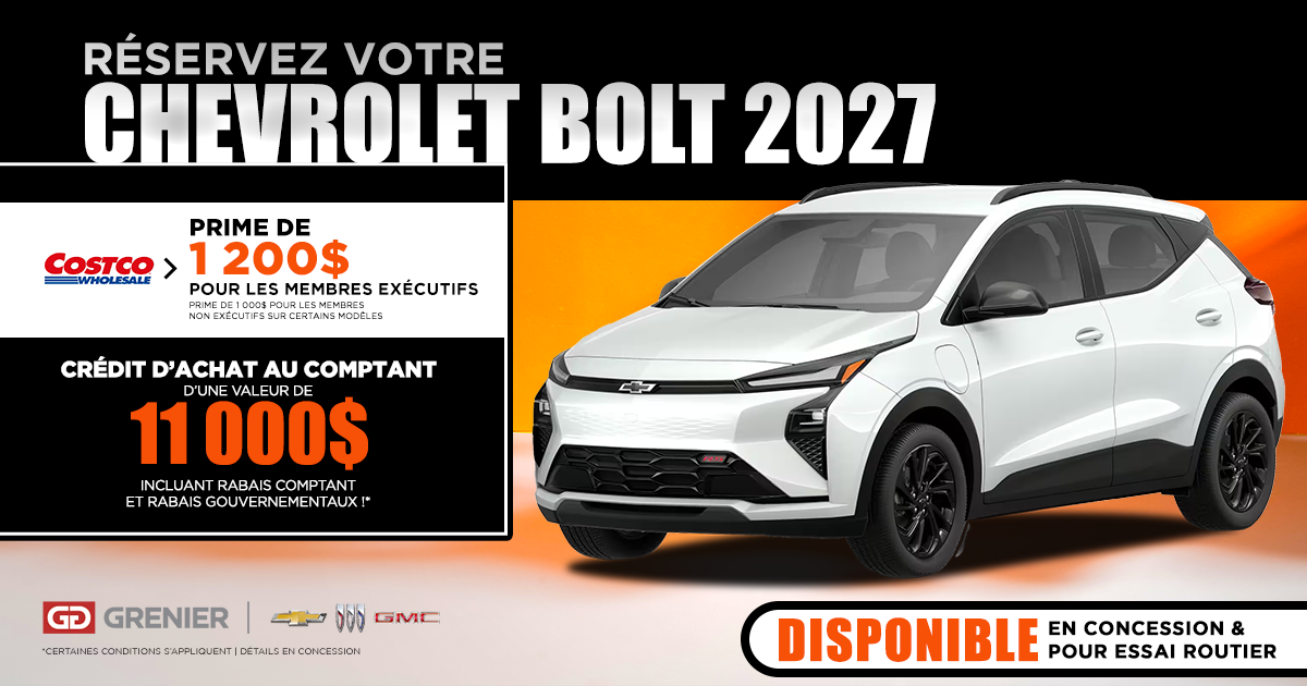RÉSERVEZ VOTRE BOLT 2027 !