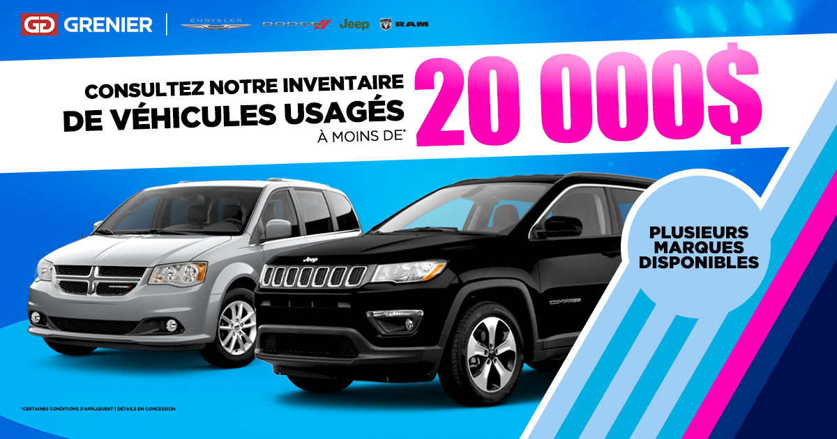 INVENTAIRE À MOINS DE 20 000$ !