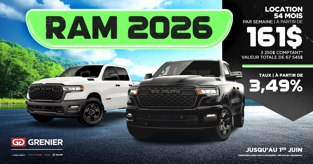 DÉCOUVREZ NOS RAM 2026 !