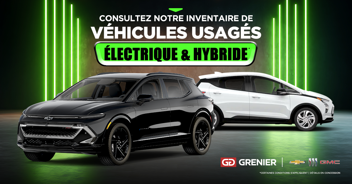 VÉHICULES ÉLECTRIQUES ET HYBRIDES USAGÉS !