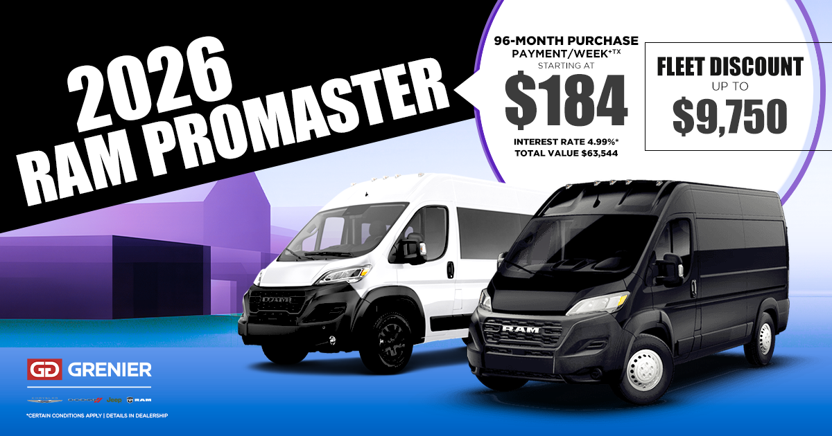 2026 RAM PROMASTER !