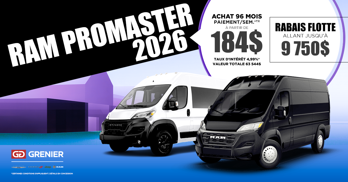 RAM PROMASTER 2026 !