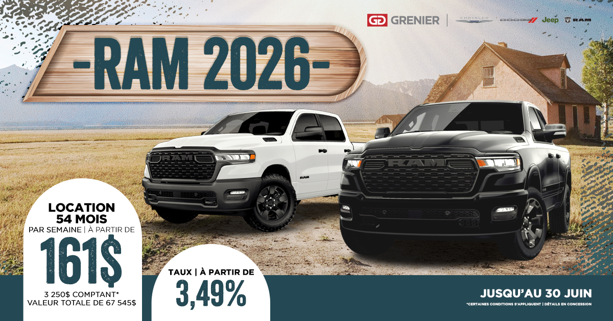 DÉCOUVREZ NOS RAM 2026 !