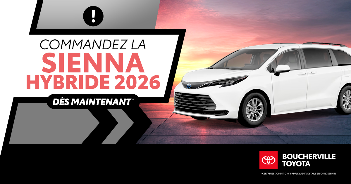COMMANDEZ LA SIENNA 2026 !