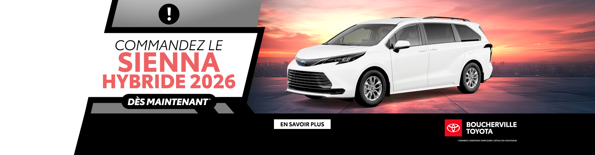 COMMANDEZ LE SIENNA 2026 ! COMMANDEZ LE SIENNA 2026 !
