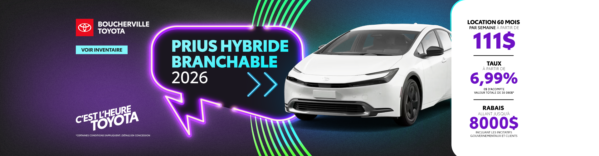 PRIUS HYBRIDE BRANCHABLE 2026 !