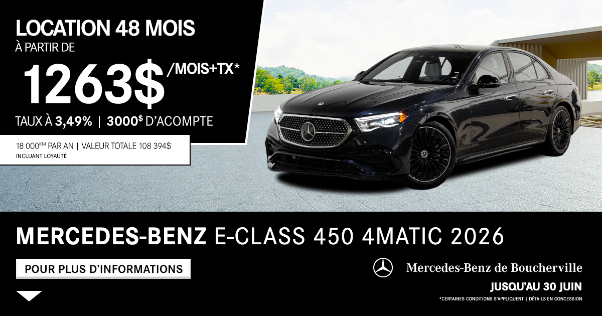 E-CLASS 450 4MATIC 2026