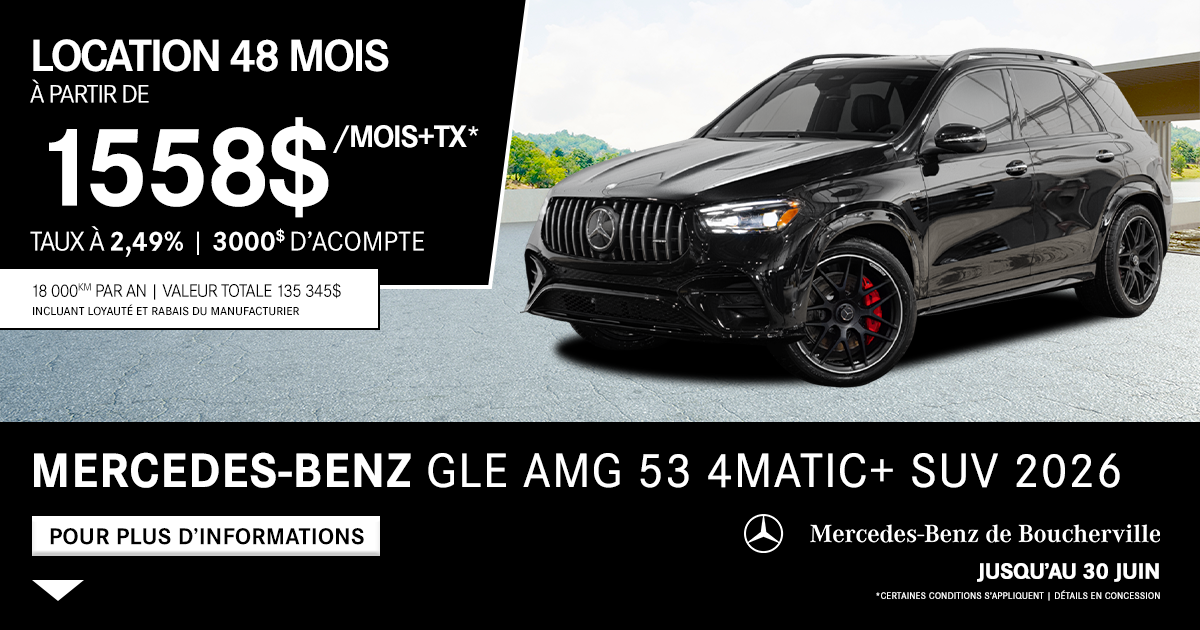 GLE AMG 53 4MATIC+ SUV 2026