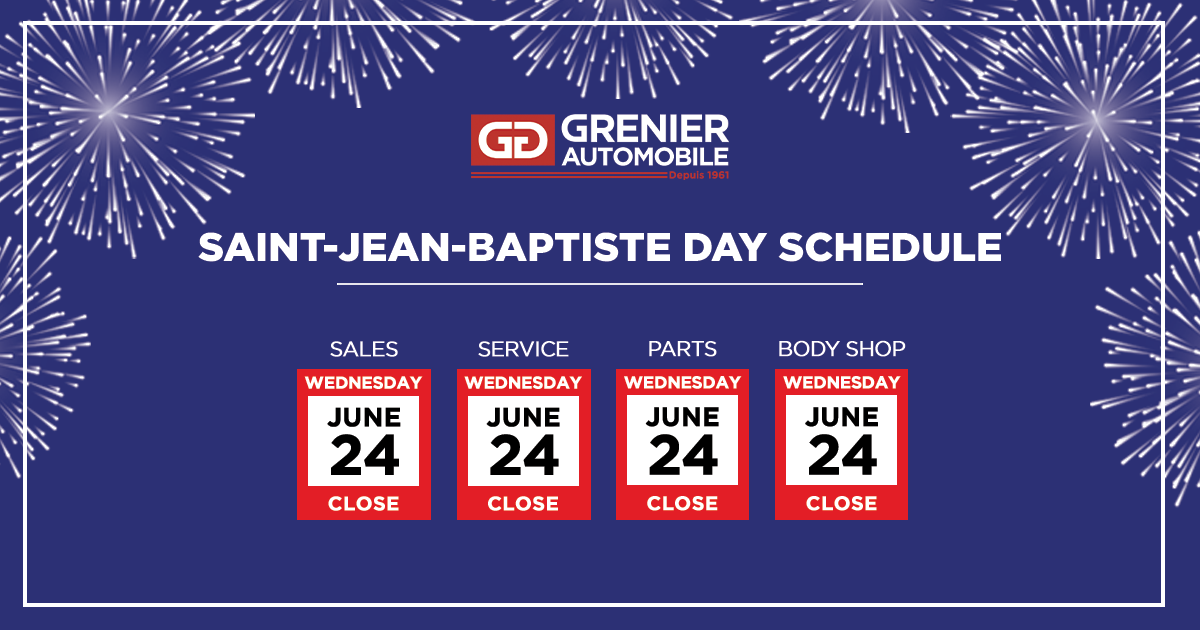 SAINT JEAN BAPTISTE DAY SCHEDULE