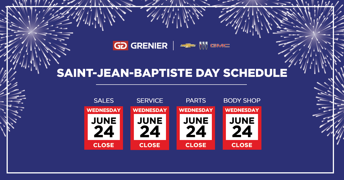 SAINT JEAN BAPTISTE DAY SCHEDULE
