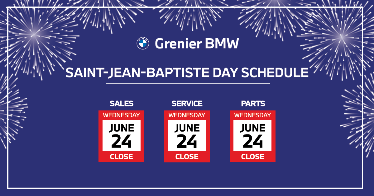 SAINT JEAN BAPTISTE DAY SCHEDULE