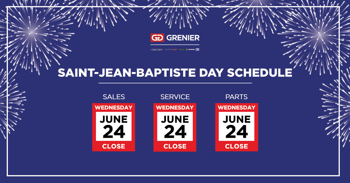 SAINT JEAN BAPTISTE DAY SCHEDULE