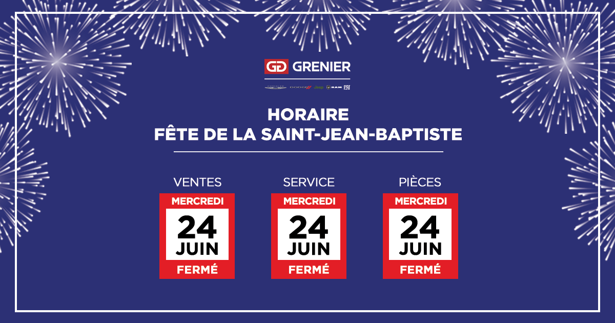 HORAIRE SAINT-JEAN-BAPTISTE